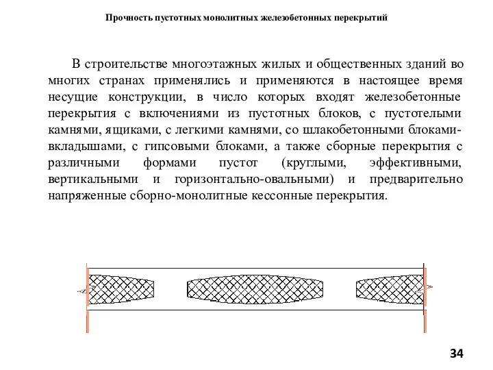 Прочность пустотных монолитных железобетонных перекрытий В строительстве многоэтажных жилых и