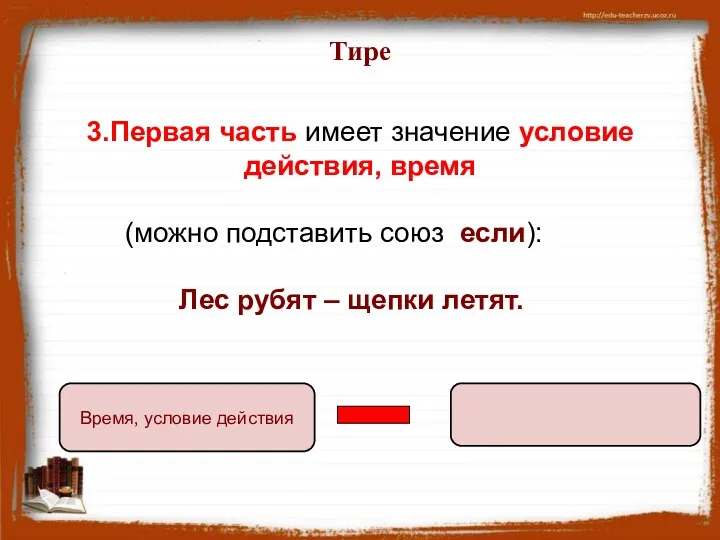 3.Первая часть имеет значение условие действия, время (можно подставить союз