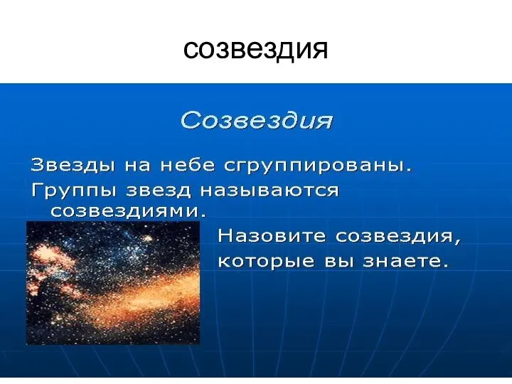 созвездия