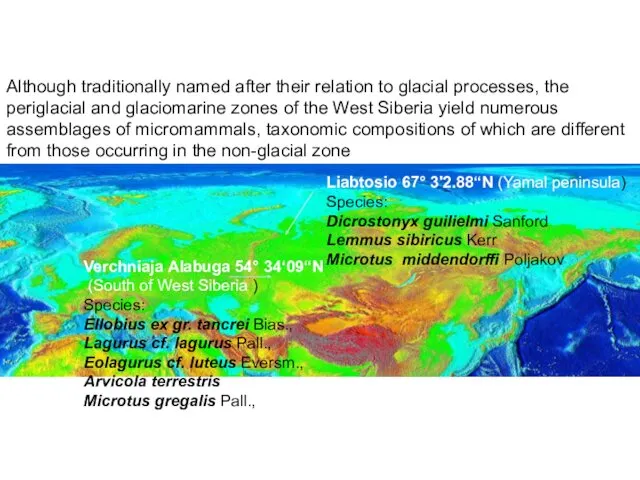 Although traditionally named after their relation to glacial processes, the periglacial and glaciomarine