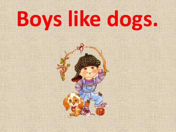 Boys like dogs.