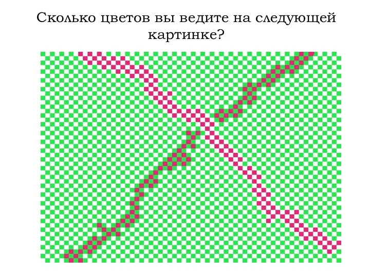 Сколько цветов вы ведите на следующей картинке?