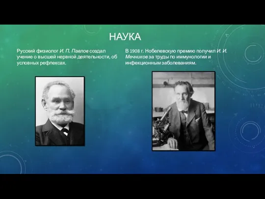наука Русский физиолог И. П. Павлов создал учение о высшей