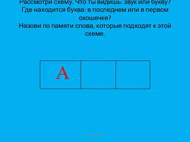 Рассмотри схему. Что ты видишь: звук или букву? Где находится