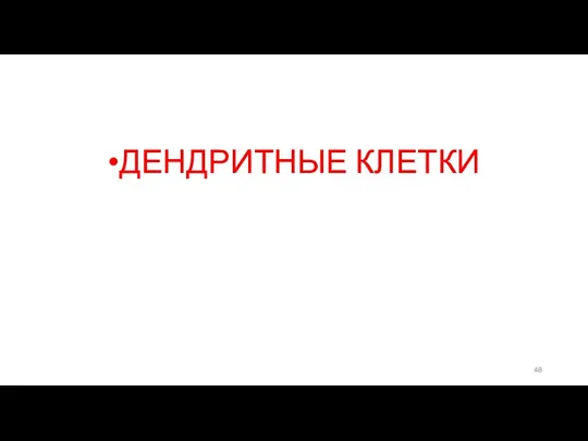 ДЕНДРИТНЫЕ КЛЕТКИ