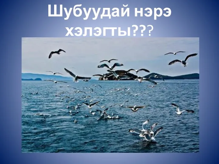 Шубуудай нэрэ хэлэгты???