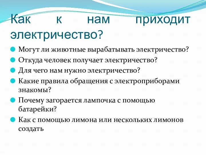 Как к нам приходит электричество? Могут ли животные вырабатывать электричество?