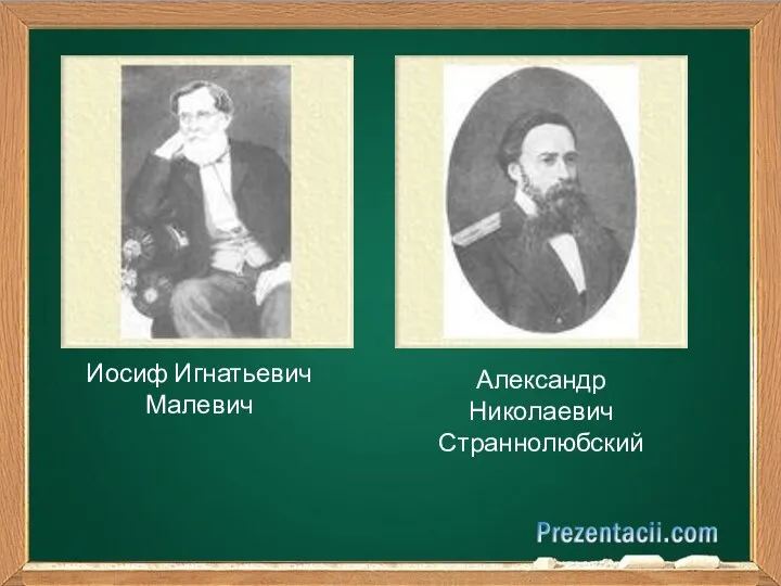 Иосиф Игнатьевич Малевич Александр Николаевич Страннолюбский