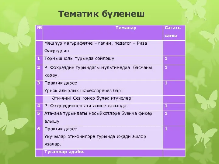 Тематик бүленеш