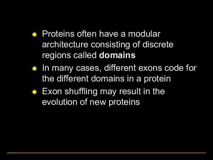 Proteins often have a modular architecture consisting of discrete regions