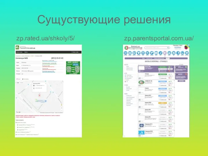 zp.rated.ua/shkoly/5/ zp.parentsportal.com.ua/ Сущуствующие решения
