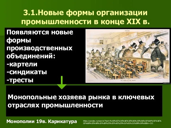 3.1.Новые формы организации промышленности в конце XIX в. Появляются новые