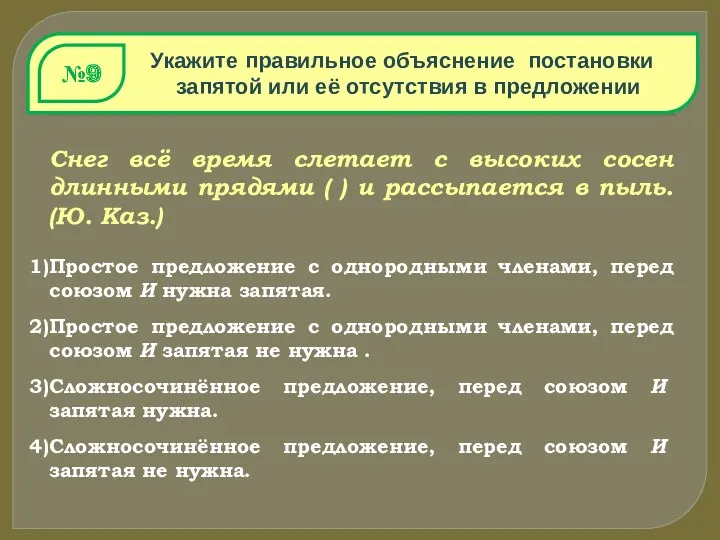 Укажите правильное объяснение постановки запятой или её отсутствия в предложении