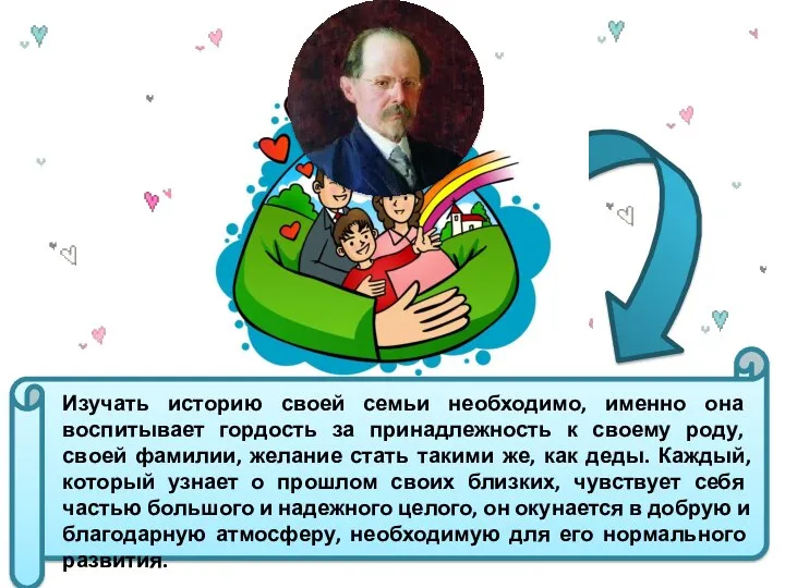 Изучать историю своей семьи необходимо, именно она воспитывает гордость за