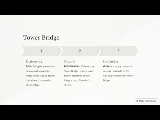 Tower Bridge Engineering Feat Tower Bridge is a combined bascule