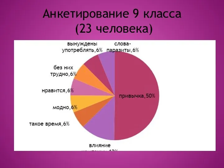 Анкетирование 9 класса (23 человека)