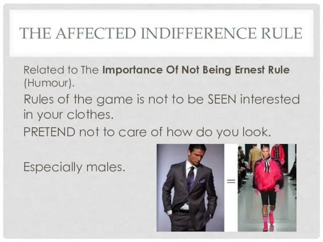 THE AFFECTED INDIFFERENCE RULE Related to The Importance Of Not
