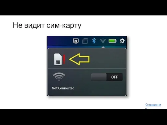 Не видит сим-карту Оглавление