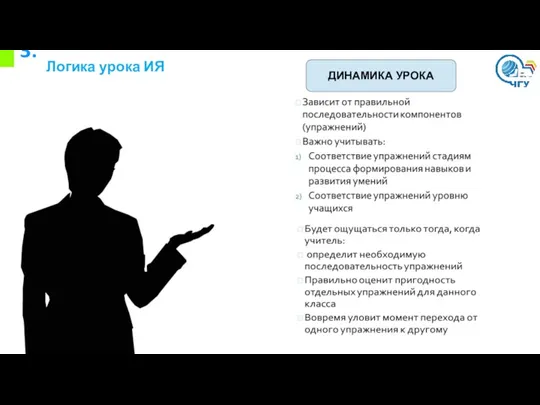 3. Логика урока ИЯ ДИНАМИКА УРОКА