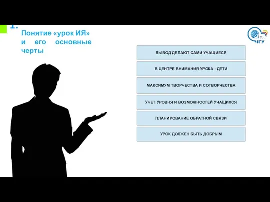 1. Понятие «урок ИЯ» и его основные черты ВЫВОД ДЕЛАЮТ