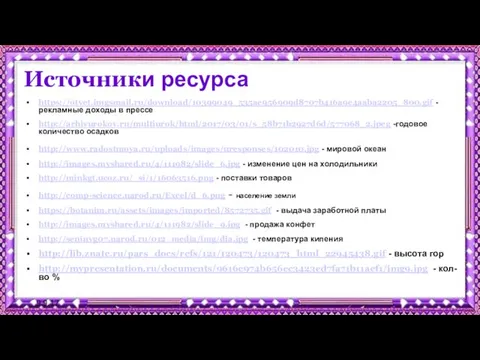 9.9.17 Источники ресурса https://otvet.imgsmail.ru/download/10399049_535ae956909d8707b416a9e4aaba2205_800.gif -рекламные доходы в прессе http://arhivurokov.ru/multiurok/html/2017/03/01/s_58b71b2927d6d/577068_2.jpeg -годовое