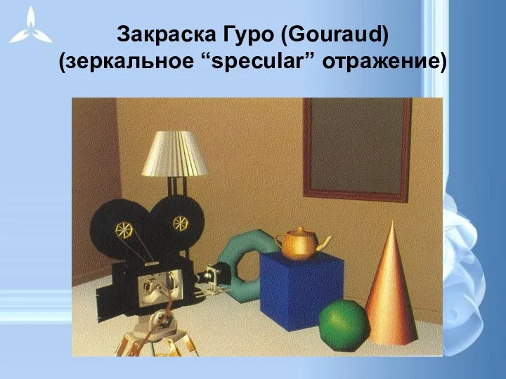 Закраска Гуро (Gouraud) (зеркальное “specular” отражение)