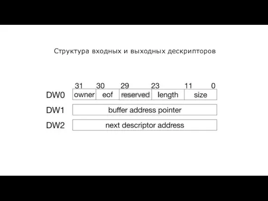 Структура входных и выходных дескрипторов