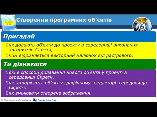 Створення програмних об’єктів Розділ 3 § 18