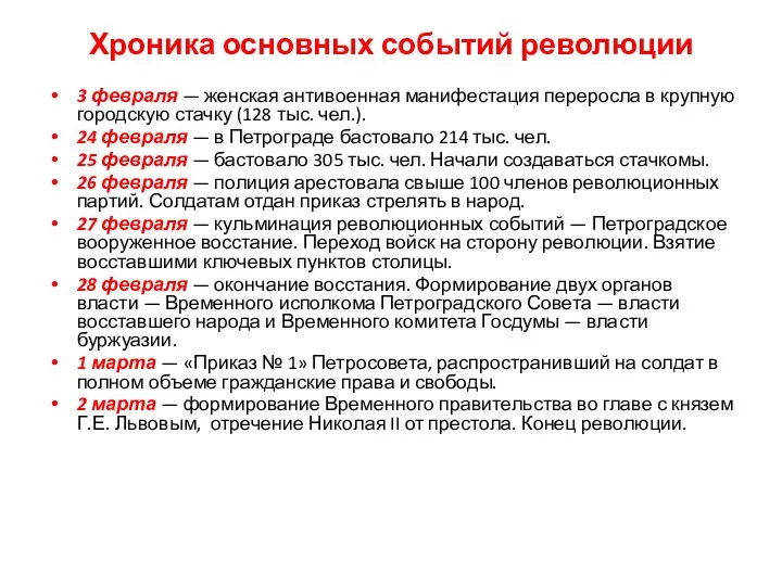 Хроника основных событий революции 3 февраля — женская антивоенная манифестация