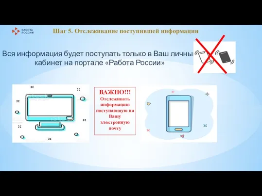 Вся информация будет поступать только в Ваш личный кабинет на