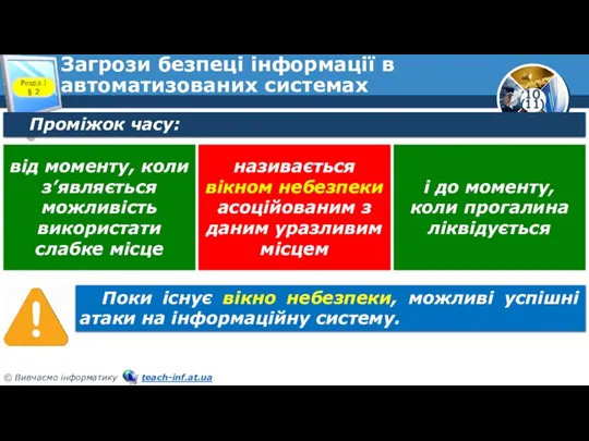 Загрози безпеці інформації в автоматизованих системах Розділ 1 § 2