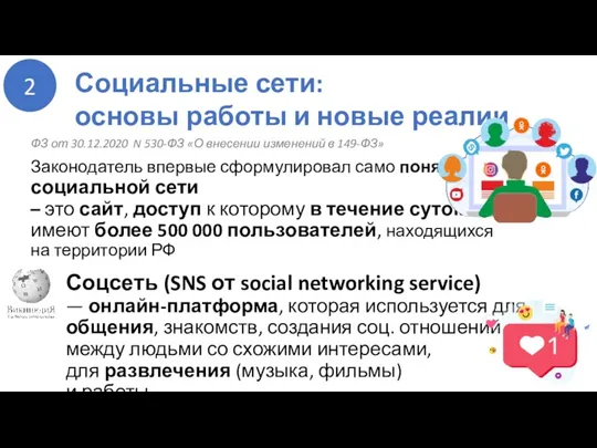 Социальные сети: основы работы и новые реалии ФЗ от 30.12.2020