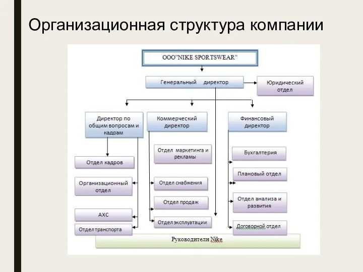 Организационная структура компании