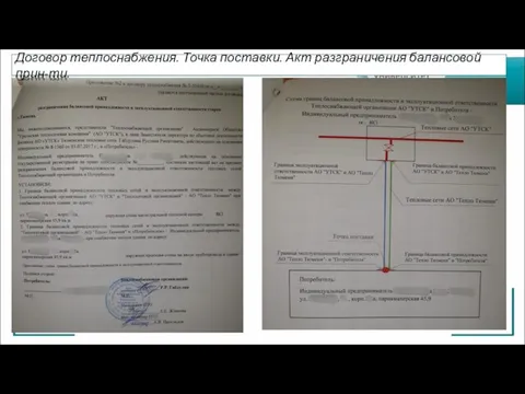 Договор теплоснабжения. Точка поставки. Акт разграничения балансовой прин-ти.