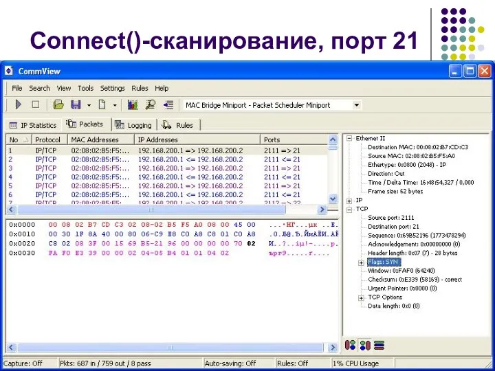 Сonnect()-сканирование, порт 21