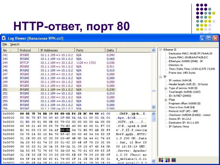 HTTP-ответ, порт 80