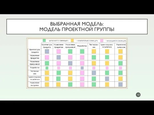 ВЫБРАННАЯ МОДЕЛЬ: МОДЕЛЬ ПРОЕКТНОЙ ГРУППЫ