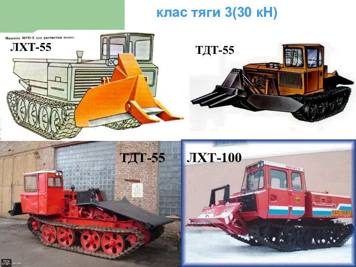 клас тяги 3(30 кН) ЛХТ-55 ТДТ-55 ТДТ-55 ЛХТ-100