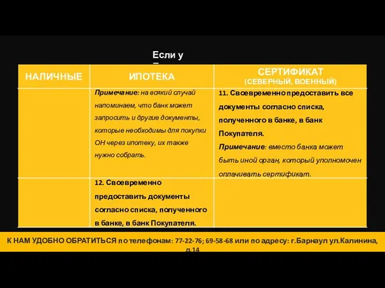 14 К НАМ УДОБНО ОБРАТИТЬСЯ по телефонам: 77-22-76; 69-58-68 или по адресу: г.Барнаул