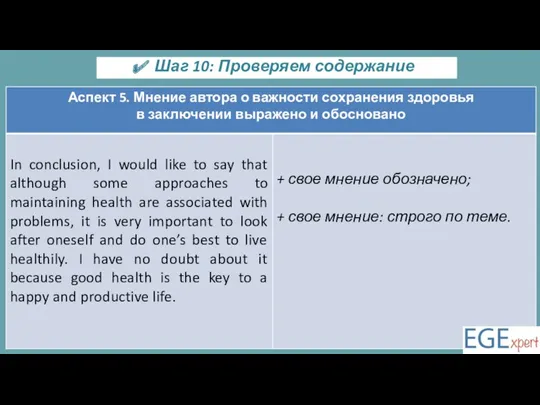 Шаг 10: Проверяем содержание