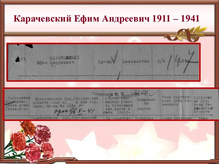 Карачевский Ефим Андреевич 1911 – 1941