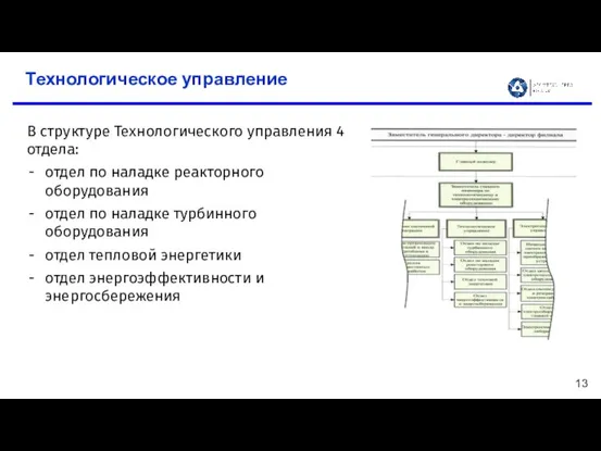 Технологическое управление В структуре Технологического управления 4 отдела: отдел по