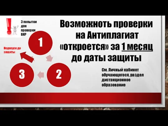 Возможноть проверки на Антиплагиат «откроется» за 1 месяц до даты