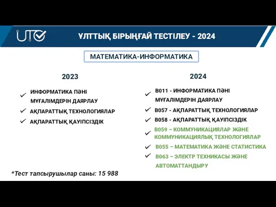 МАТЕМАТИКА-ИНФОРМАТИКА ИНФОРМАТИКА ПӘНІ МҰҒАЛІМДЕРІН ДАЯРЛАУ АҚПАРАТТЫҚ ТЕХНОЛОГИЯЛАР АҚПАРАТТЫҚ ҚАУІПСІЗДІК 2023