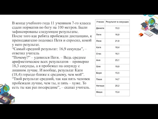 В конце учебного года 11 учеников 7-го класса сдали норматив