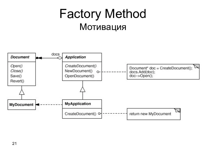 Factory Method Мотивация
