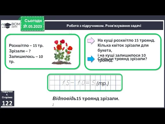 17.05.2023 Сьогодні На кущі розквітло 15 троянд. Кілька квіток зрізали