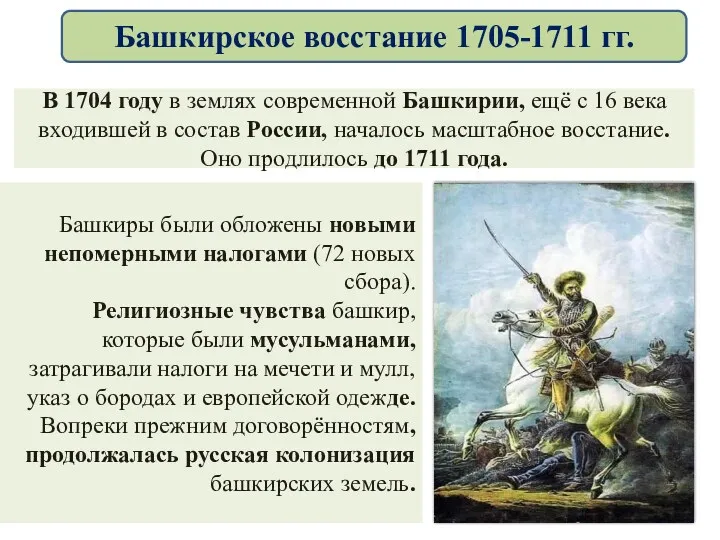 В 1704 году в землях современной Башкирии, ещё с 16
