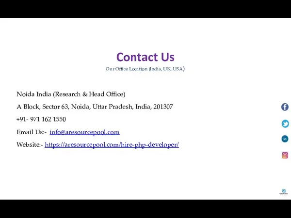 Contact Us Our Office Location (India, UK, USA) Noida India