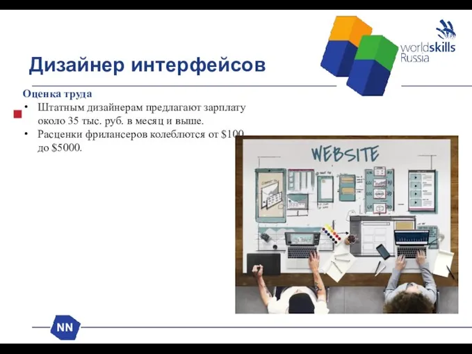 Дизайнер интерфейсов Оценка труда Штатным дизайнерам предлагают зарплату около 35 тыс. руб. в